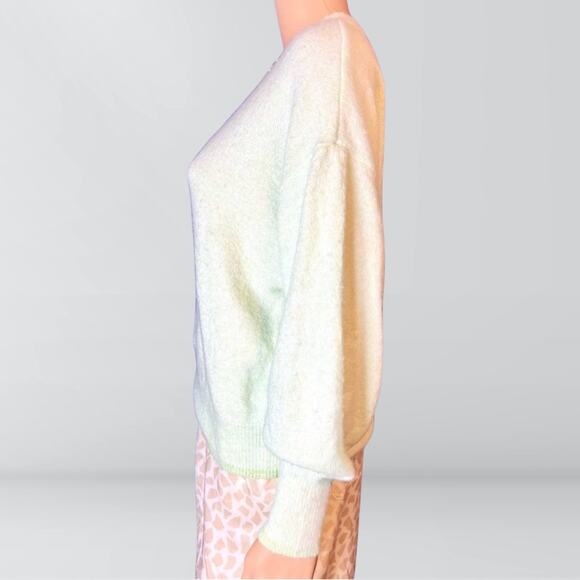 H&M Seafoam Green Rhinestone & Pearl Collar Sweater - Picture 3 of 4